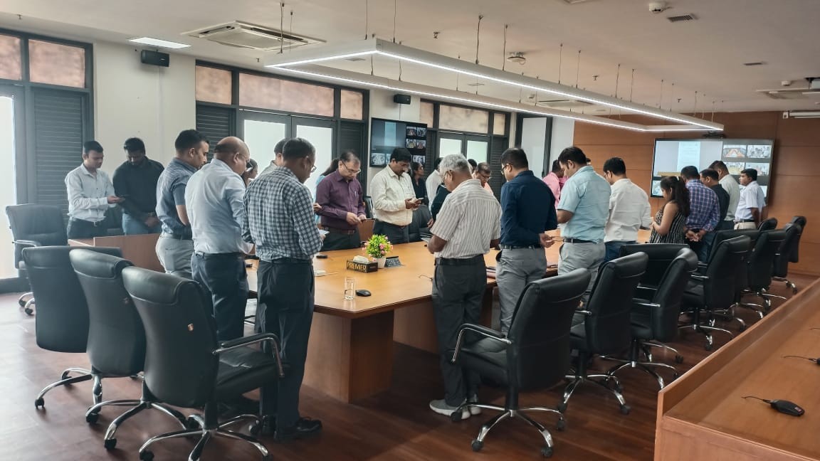 Administering Integrity Pledge at site office, Ahmedabad